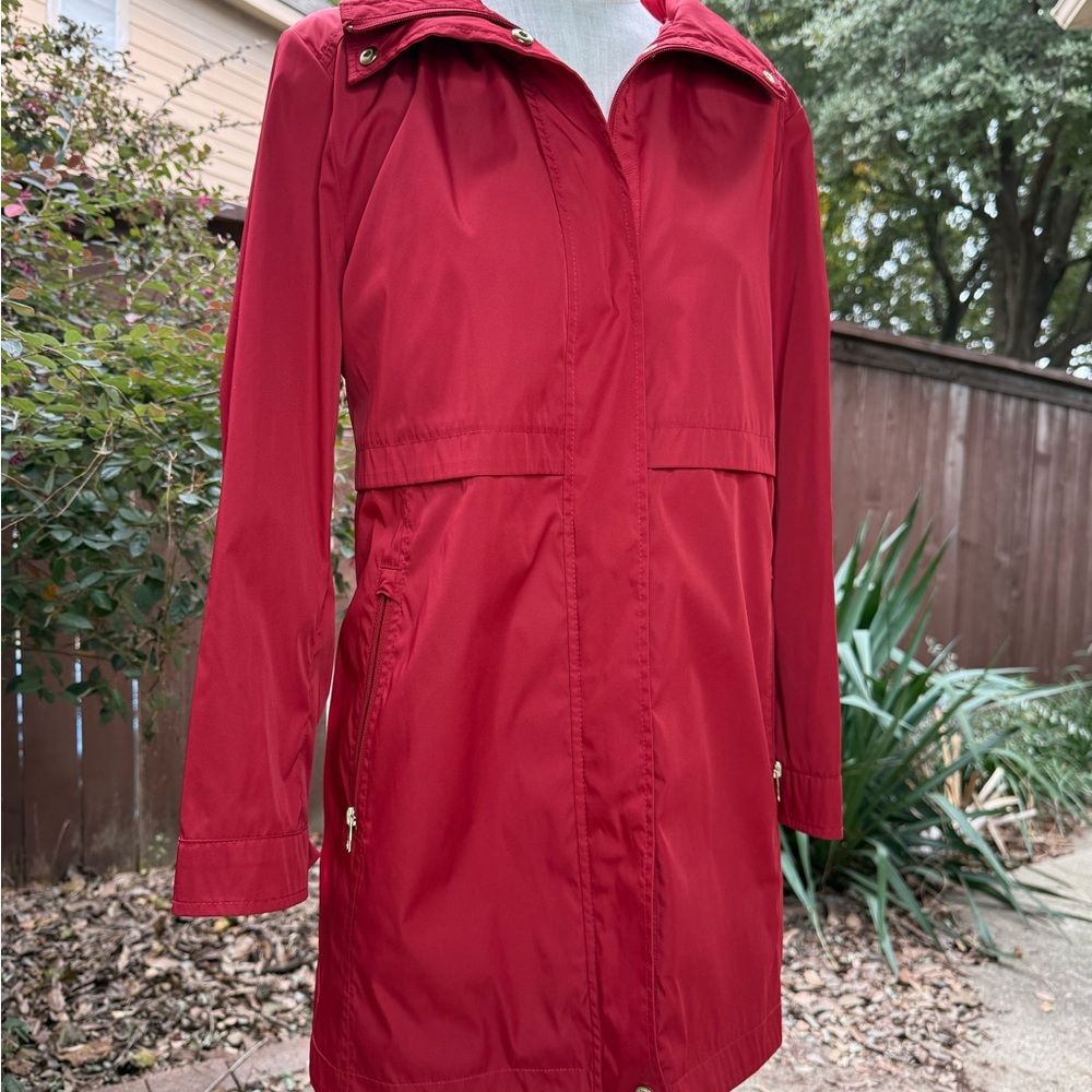 Cole Haan Women's Vibrant Red Windbreaker - Picture 3 of 5